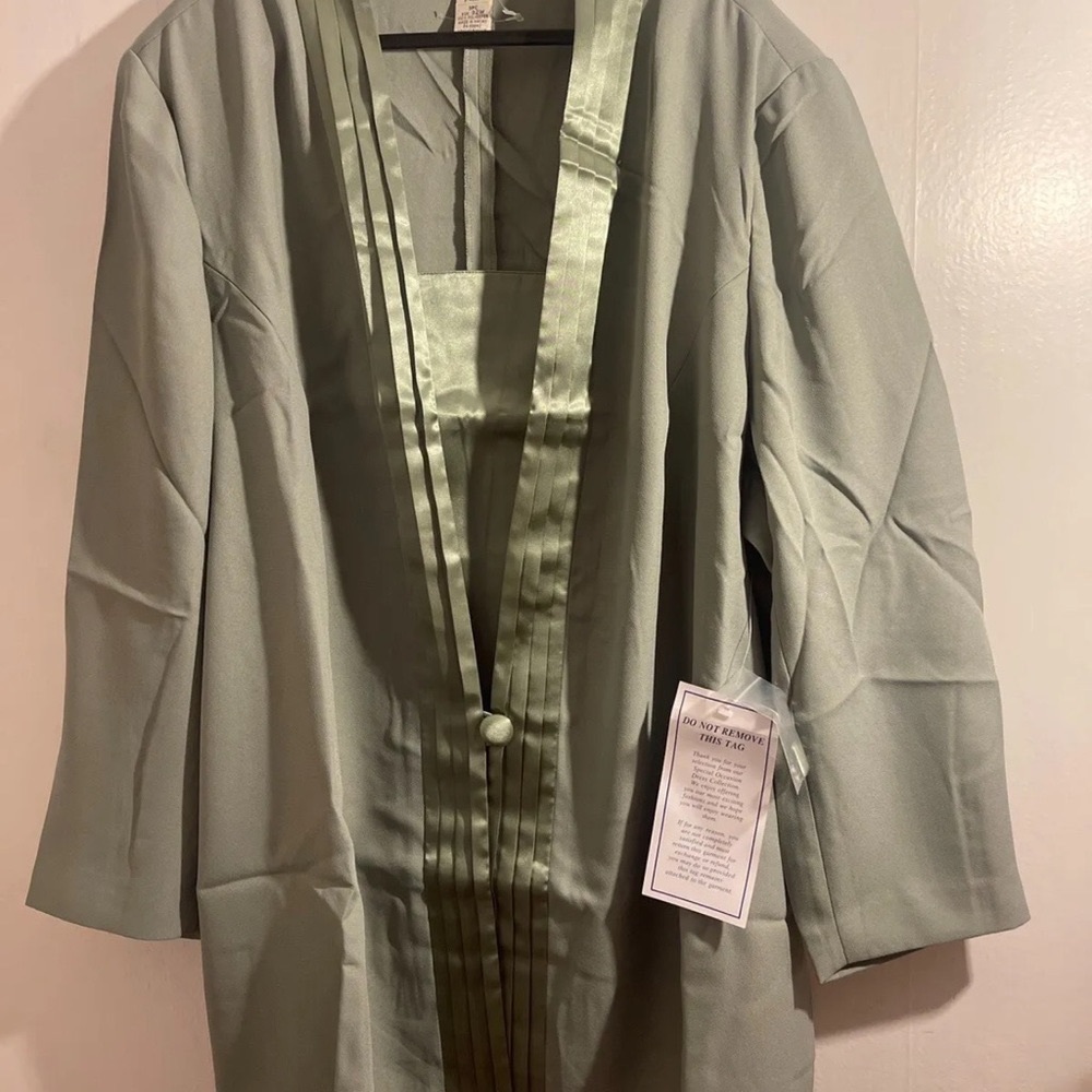 Candlelight & Champagne Women’s Green Pants Skirt Jacket 3 piece outfit Sz 32W